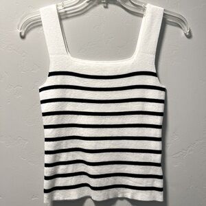 Striped Black and White Women's Tank